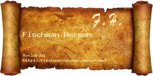 Fischman Herman névjegykártya